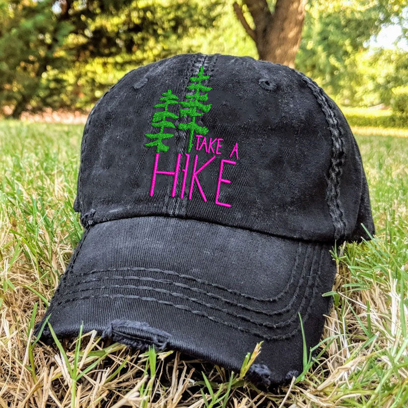 Take A Hike Baseball Cap Hat Gift For Hiker