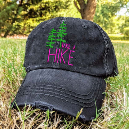 Take A Hike Baseball Cap Hat Gift For Hiker