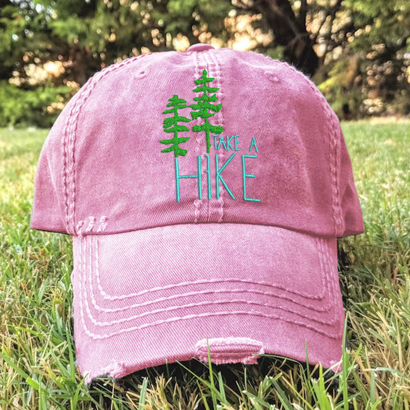 Take A Hike Baseball Cap Hat Gift For Hiker