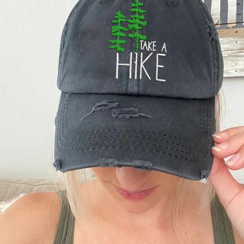 Take A Hike Baseball Cap Hat Gift For Hiker