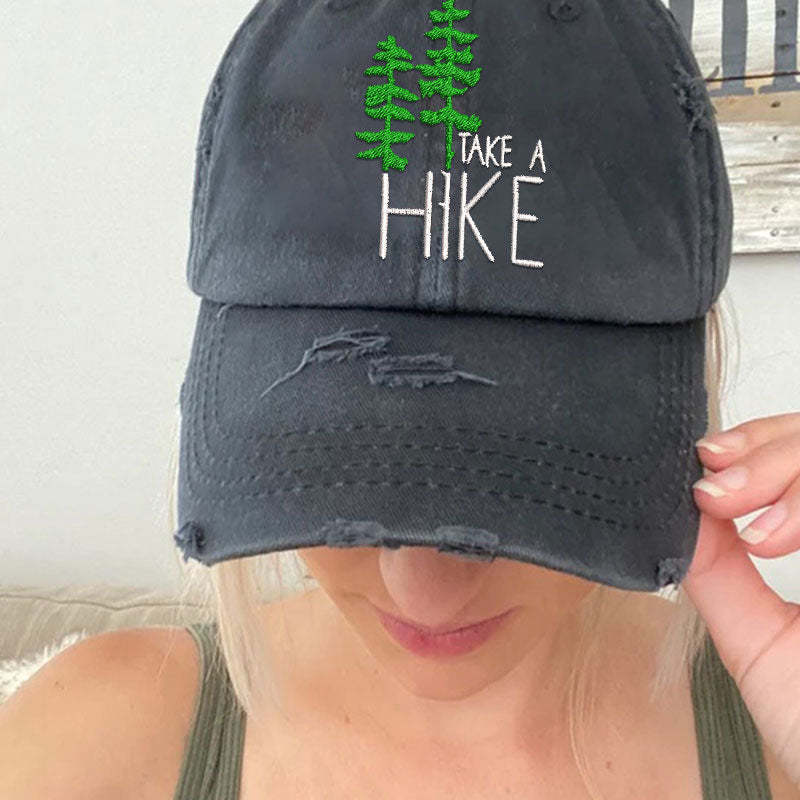 Take A Hike Baseball Cap Hat Gift For Hiker