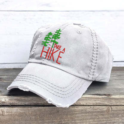Take A Hike Baseball Cap Hat Gift For Hiker