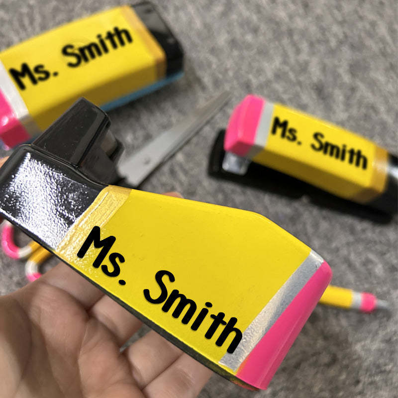 Personalized 5 Piece Glitter Pencil Office Supply Set