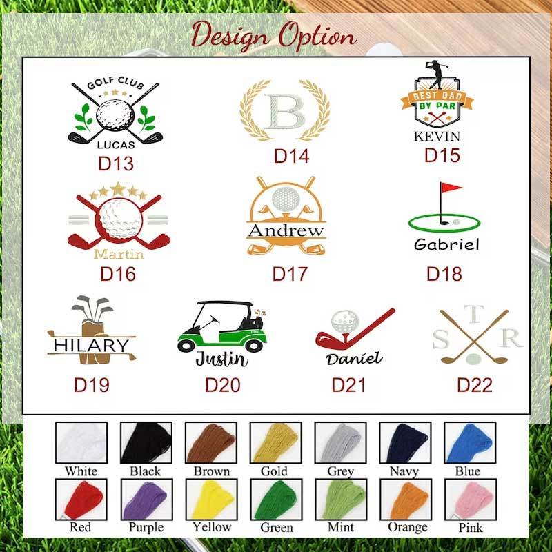 Personalized Golf Gift for Him with Embroidered Name Golf Lover Gift