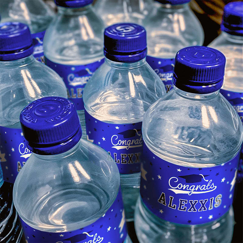 Graduation Water Bottle Labels Personalized Graduation Party Decorations