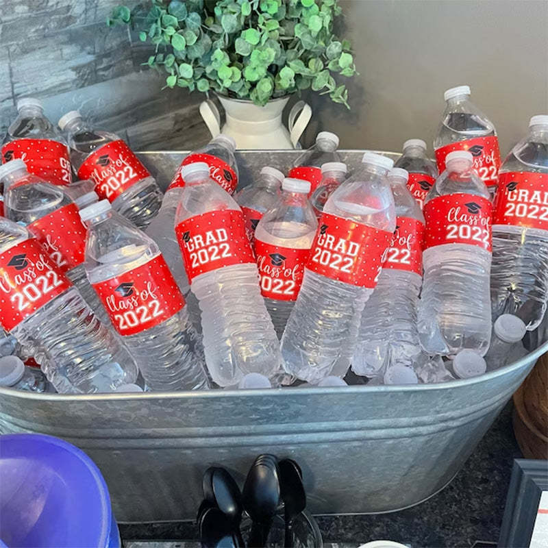 Graduation Water Bottle Labels Personalized Graduation Party Decorations