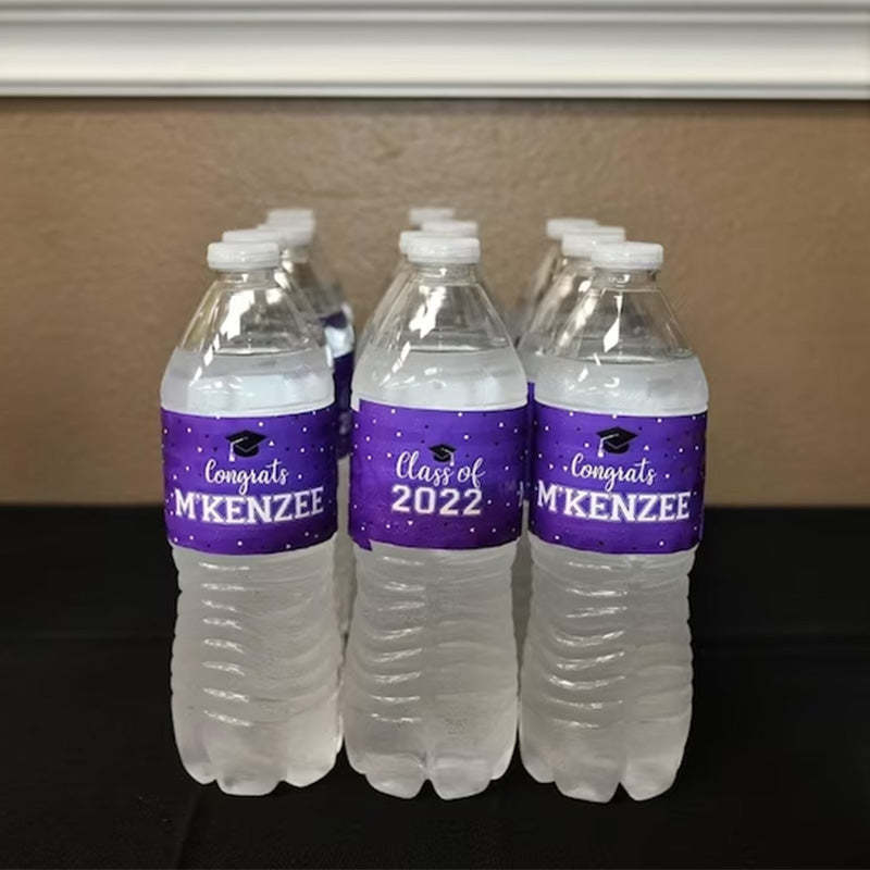Graduation Water Bottle Labels Personalized Graduation Party Decorations