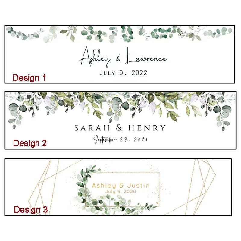 Personalized Wedding Water Bottle Labels for Engagement Bridal Shower Party