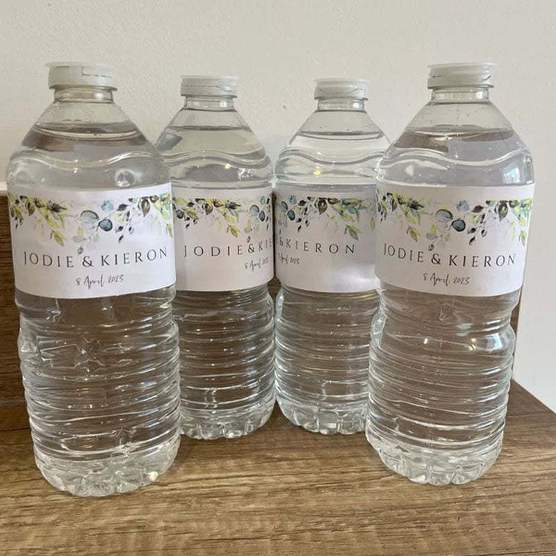 Personalized Wedding Water Bottle Labels for Engagement Bridal Shower Party