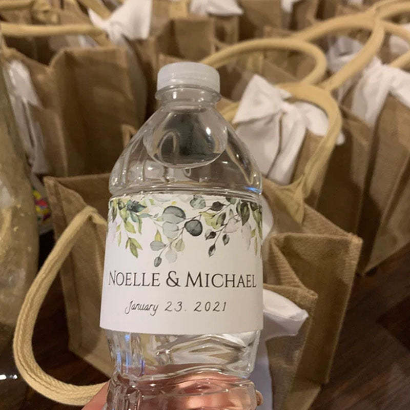 Personalized Wedding Water Bottle Labels for Engagement Bridal Shower Party