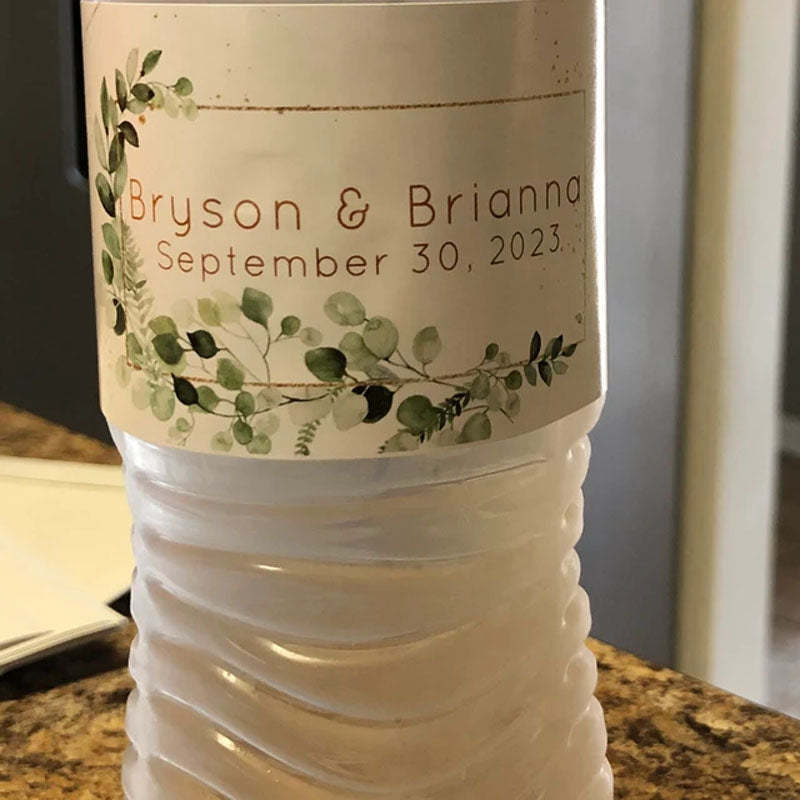 Personalized Wedding Water Bottle Labels for Engagement Bridal Shower Party