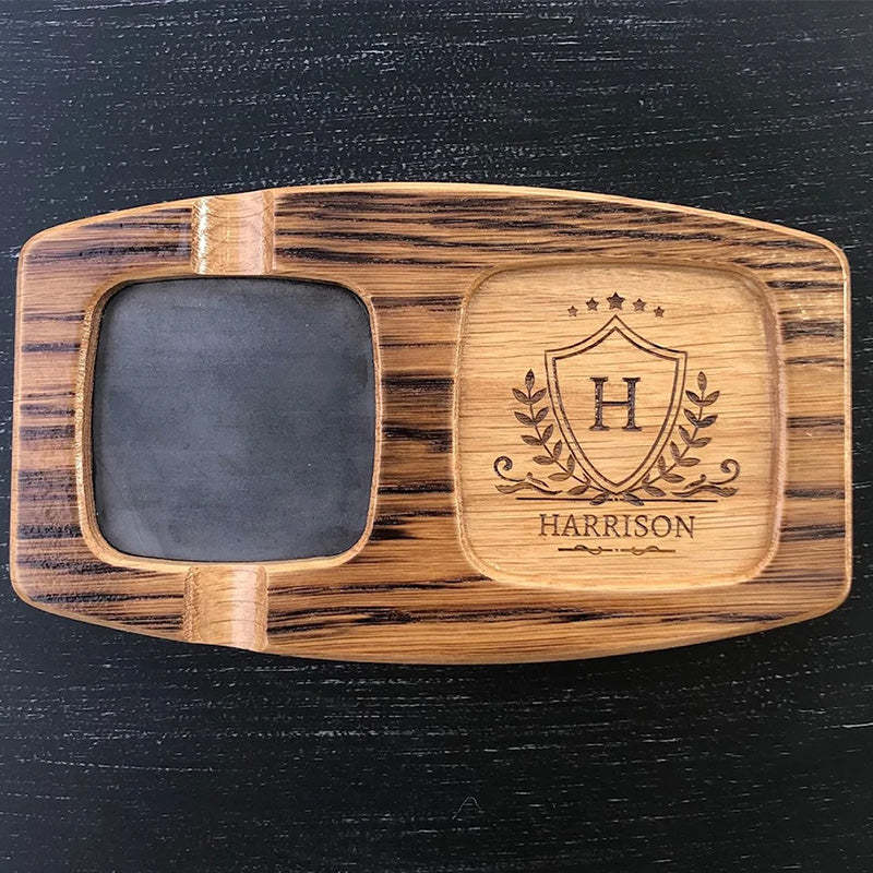 Toasted White Oak Whisky & Cigar Tray/ Groomsmen Gift