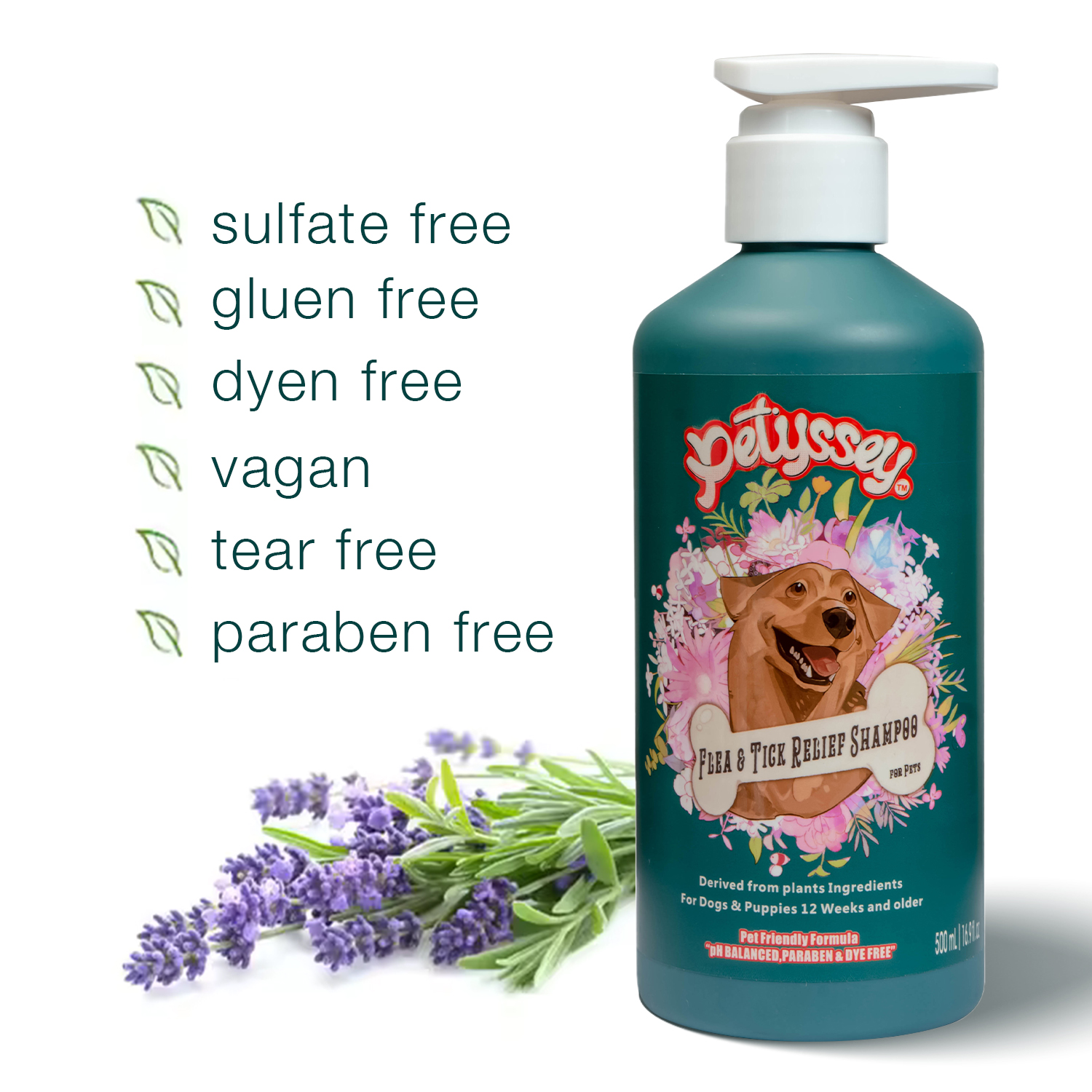 Pet Shampoo Wash Flea & Tick Relief Shampoo