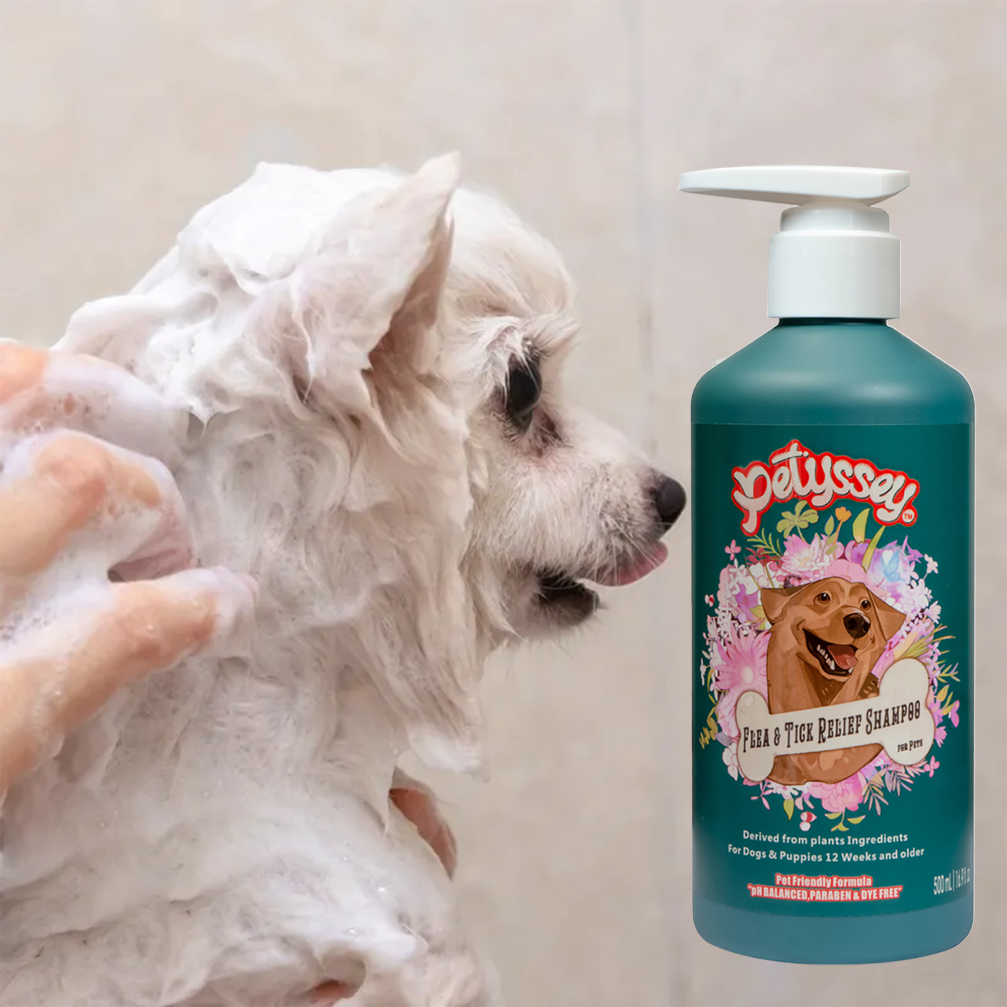 Pet Shampoo Wash Flea & Tick Relief Shampoo