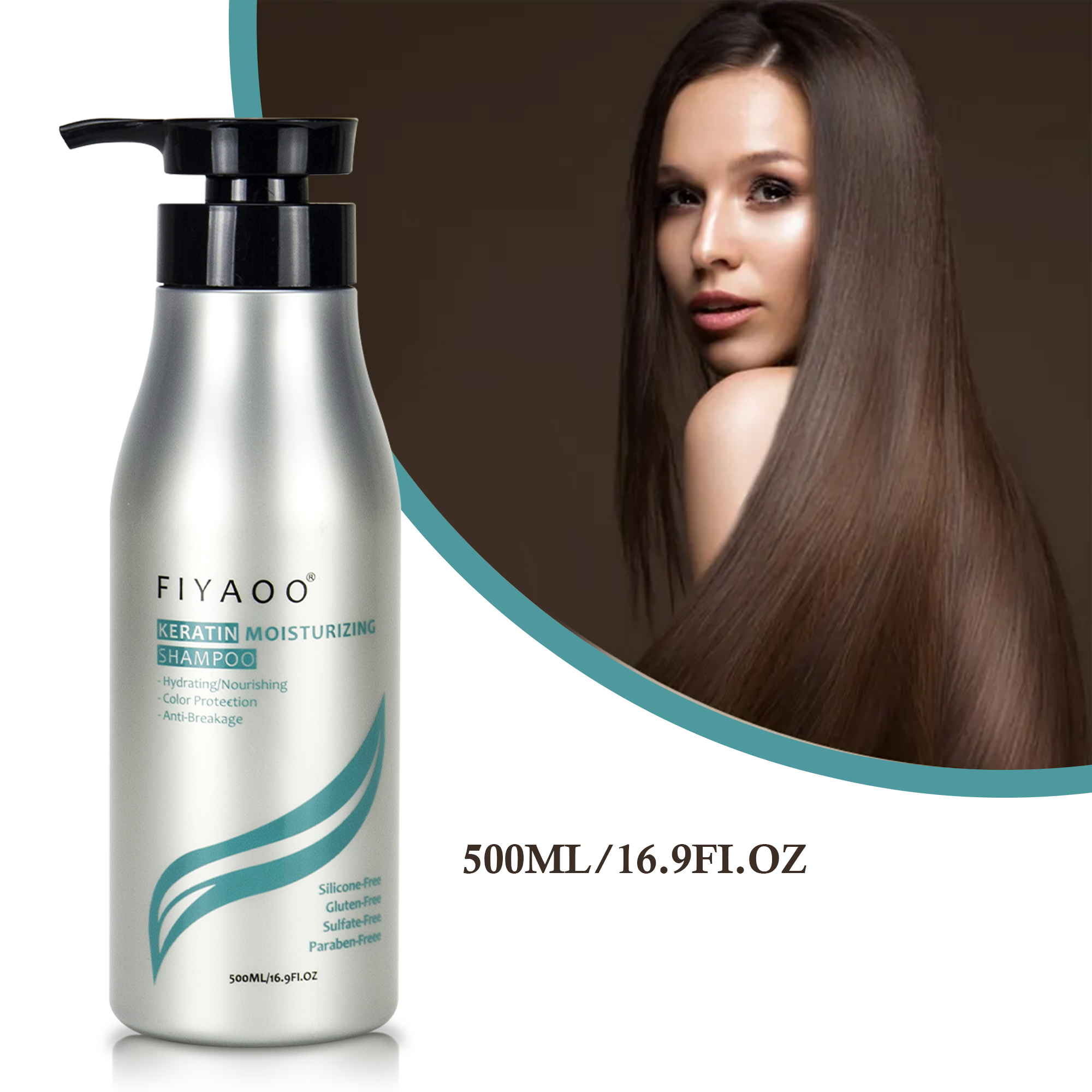  Fiyaoo Hyaluronic Acid Infused Keratin Shampoo