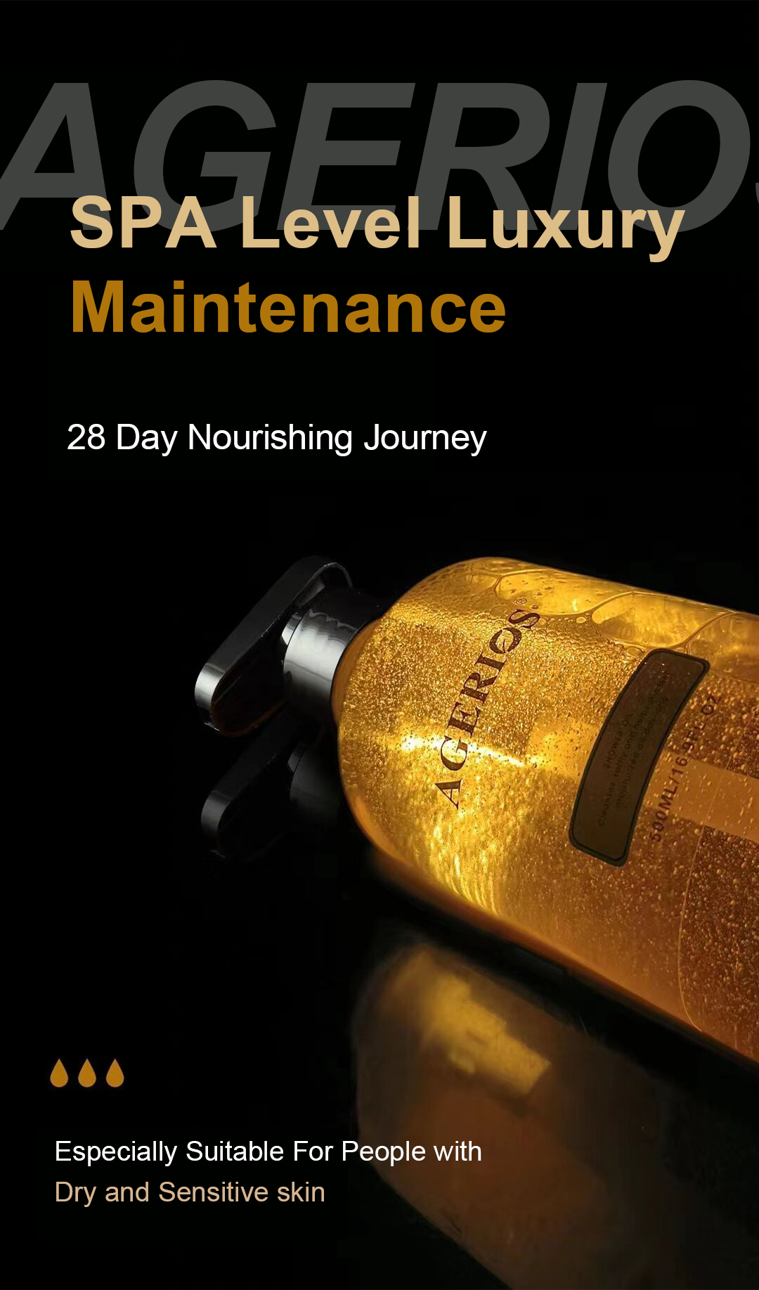  500ml Cleansing Softening Shower Oil Without Drying