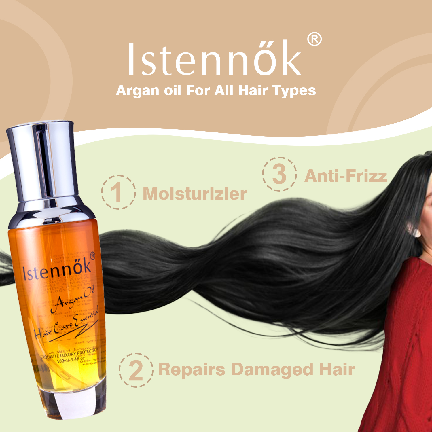 ISTENNOK Pure Natural Moroccan Argan Oil