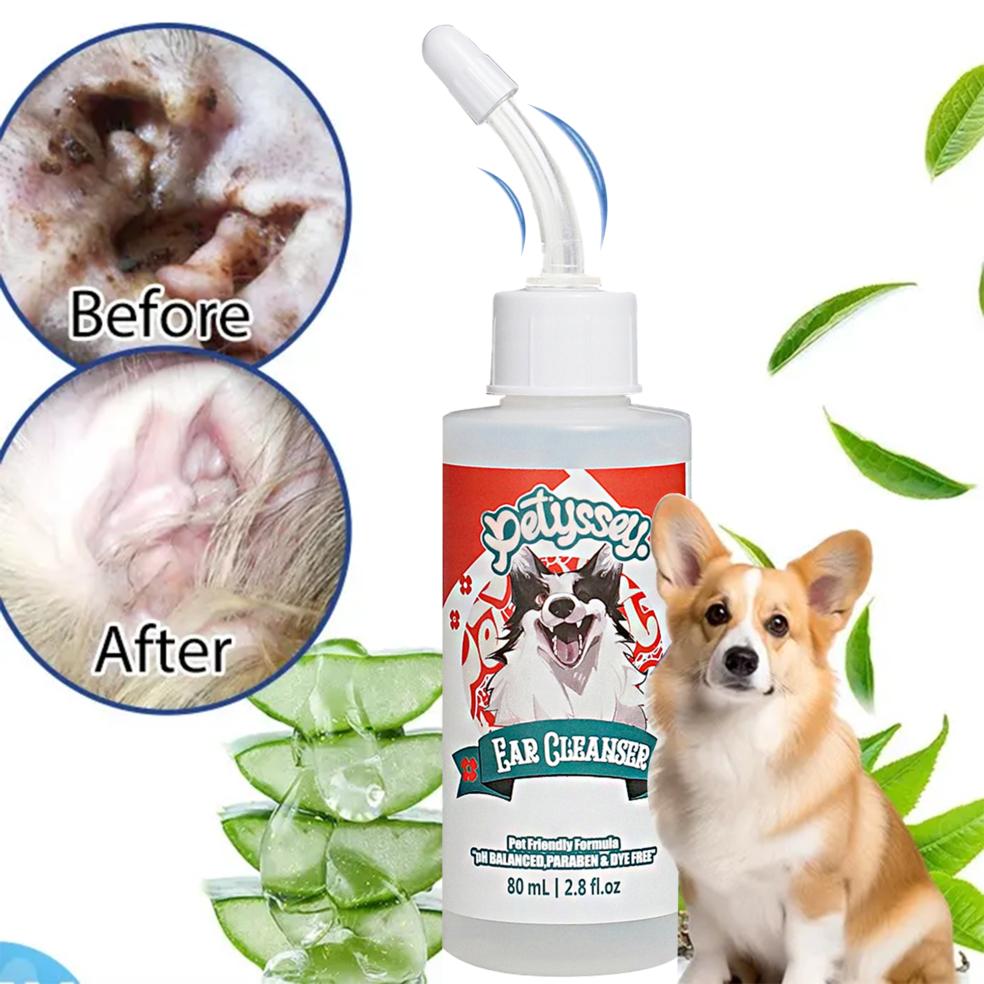  Sensive Ears Irritation Dog Ear Cleaner