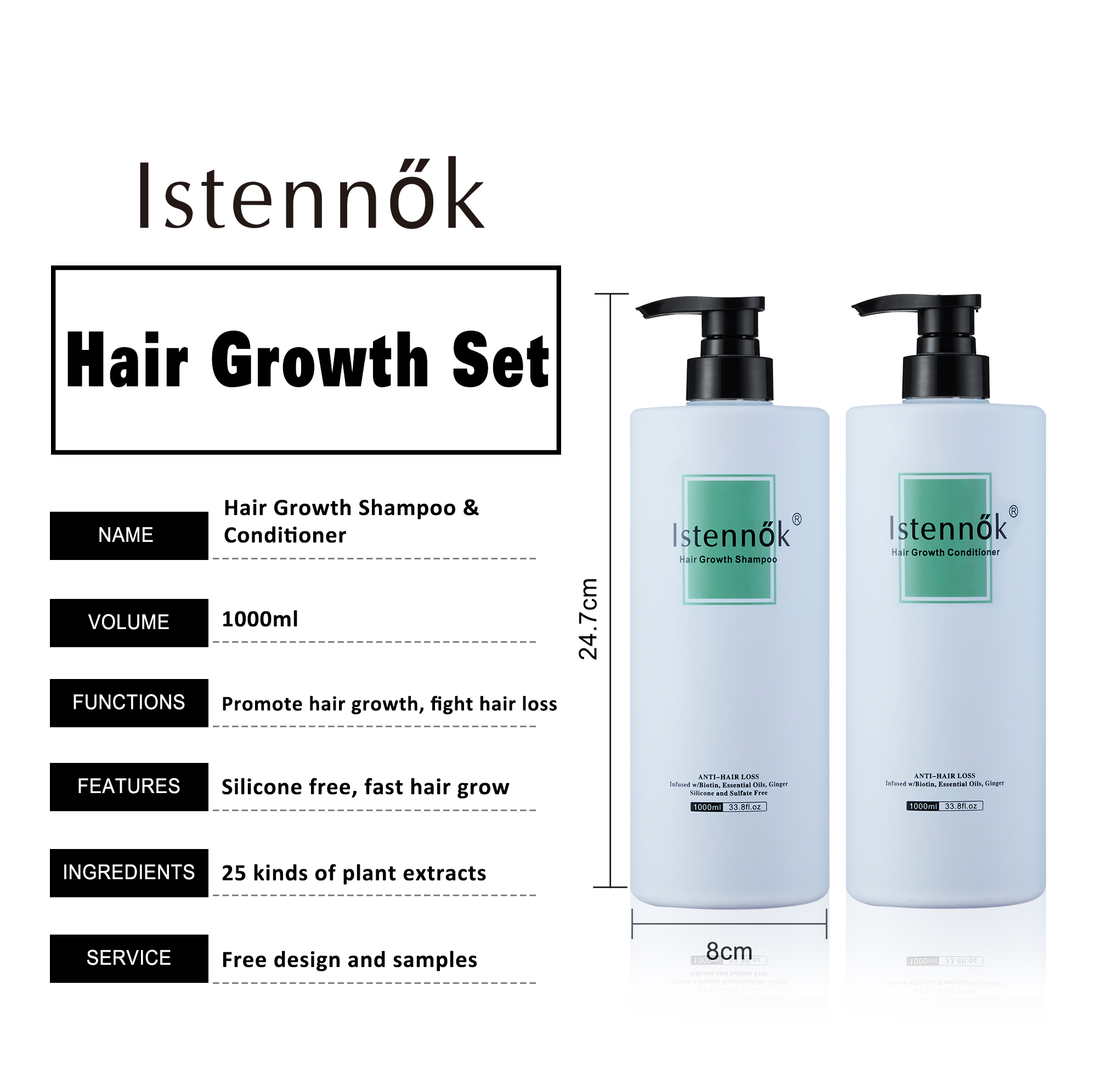 1000ml ISK-2 Thickening Shampoo