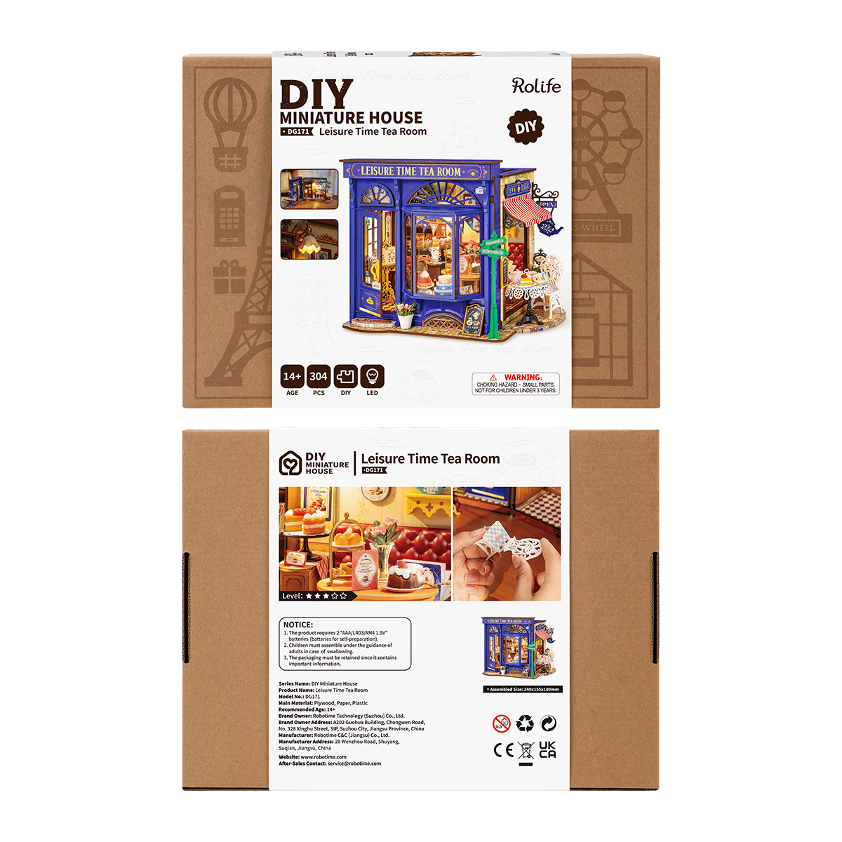 Rolife DIY Miniature House - Leisure Time Tea Room  DG171