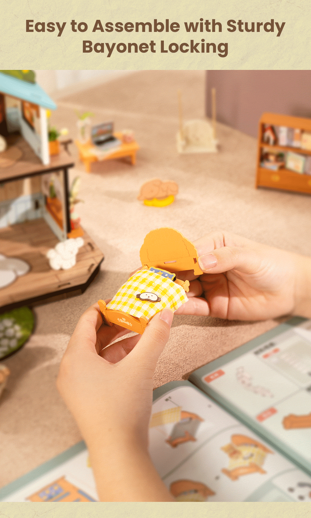 Rolife DIY Miniature House - Puppy's Cozy Villa DG169 cozy villa product show graphic