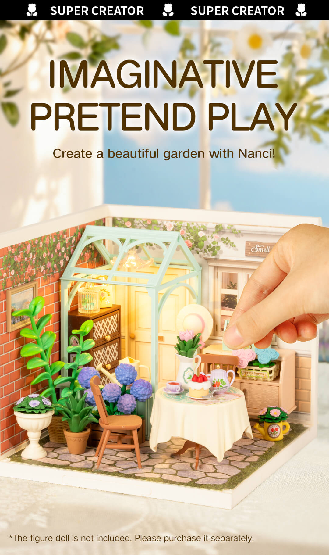 Rolife Blooming Tea Garden DW013B - Plastic Miniature House