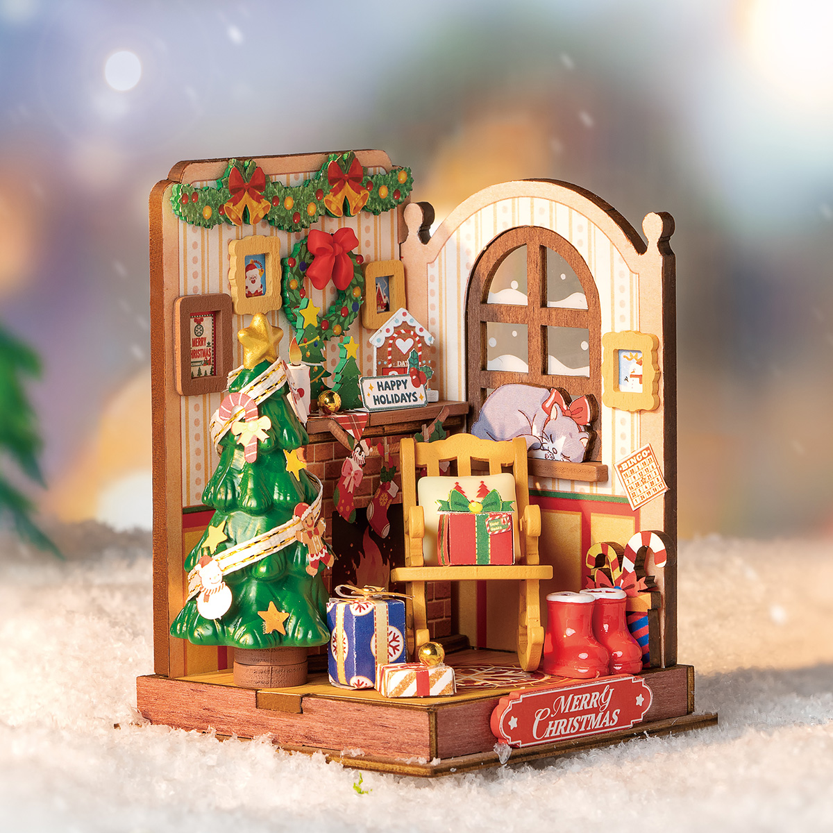 Rolife DIY Miniature House - Christmas Fireplace DS041