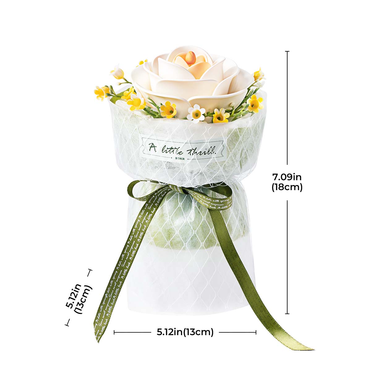 ROKR White Camellia DIY 3D Puzzle Model AF011 | ROKR
