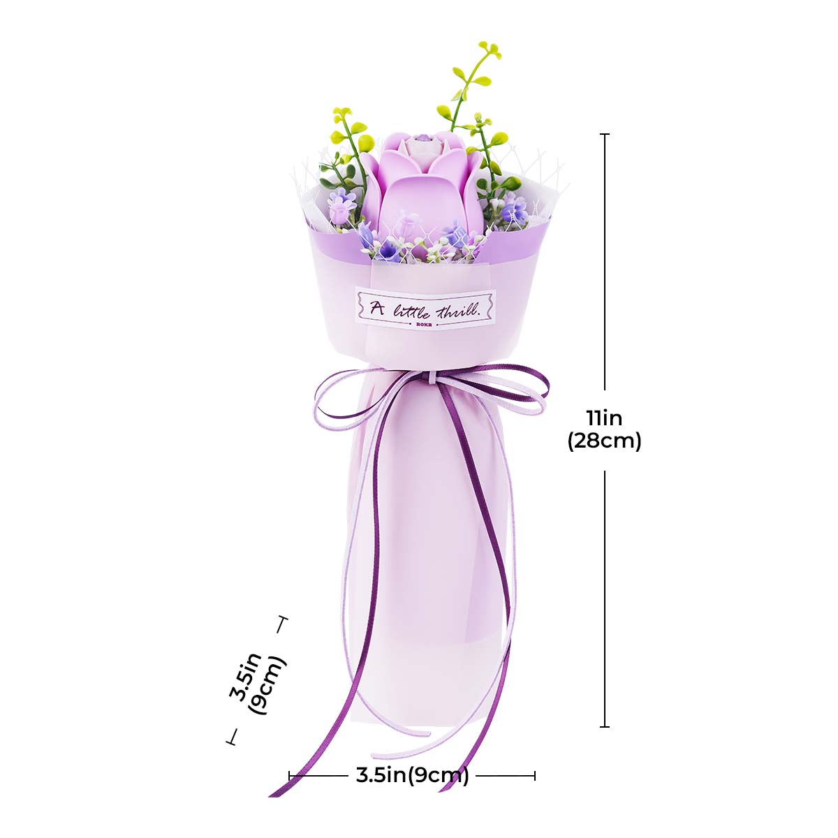 ros♡ ROKR DIY Bouquet 3D Puzzle - Purple Rose AF021