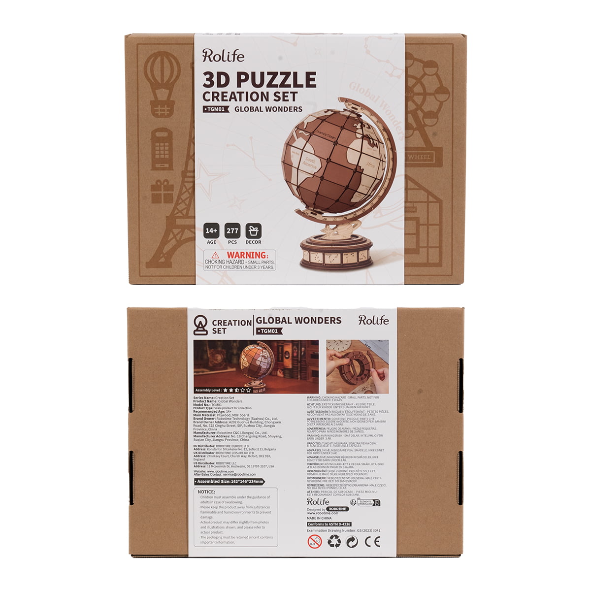 Rolife 3D Wooden Puzzle- Global Wonders TGM01