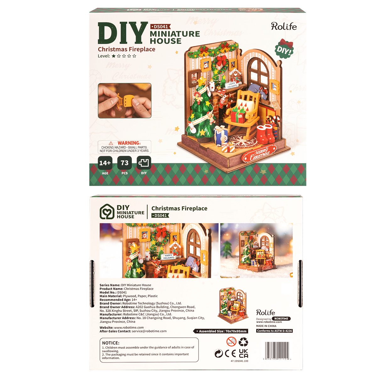 Rolife DIY Miniature House - Christmas Fireplace DS041