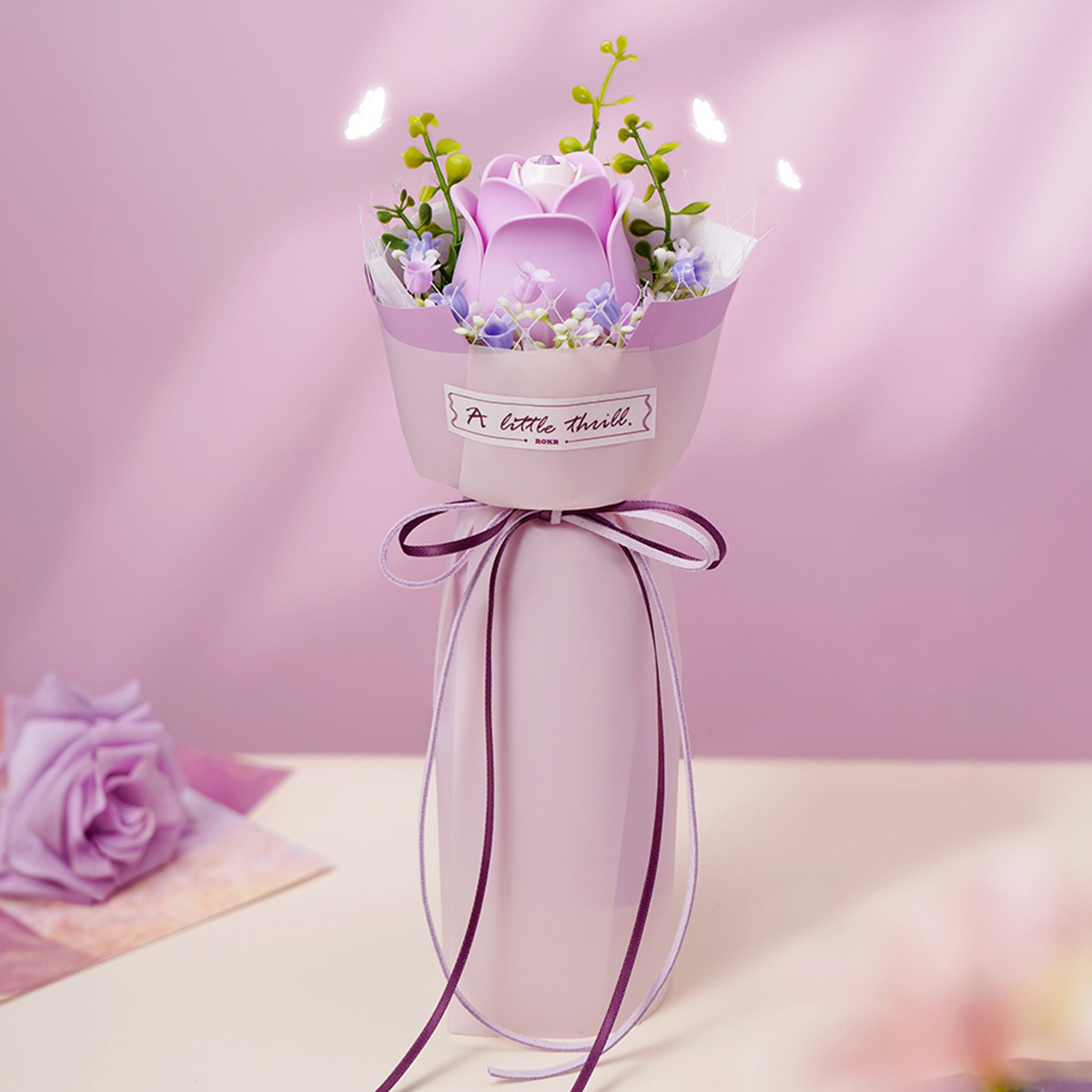 ROKR Rose Purple DIY Bouquet 3D Puzzle AF021