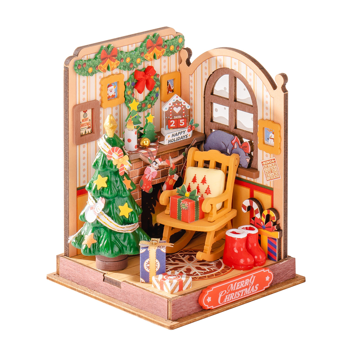 Rolife DIY Miniature House - Christmas Fireplace DS041