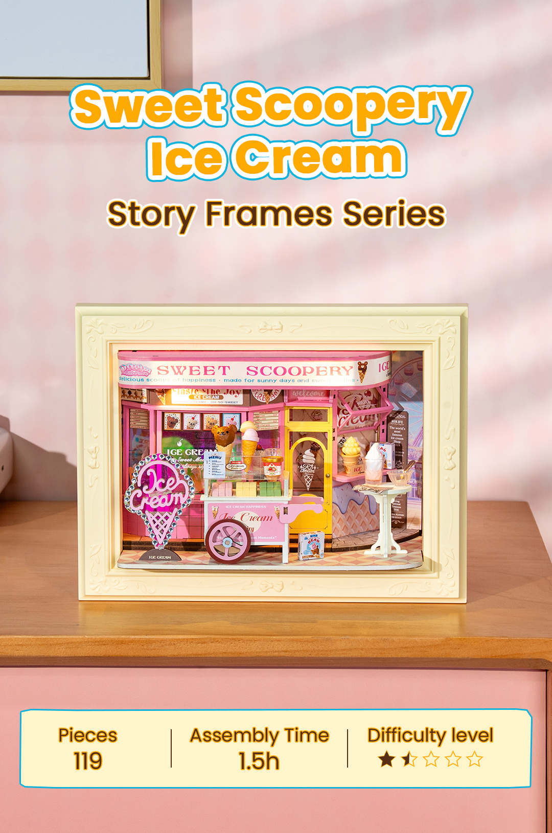 Rolife Sweet Scoopery Ice Cream 3D Wooden Puzzle DP002