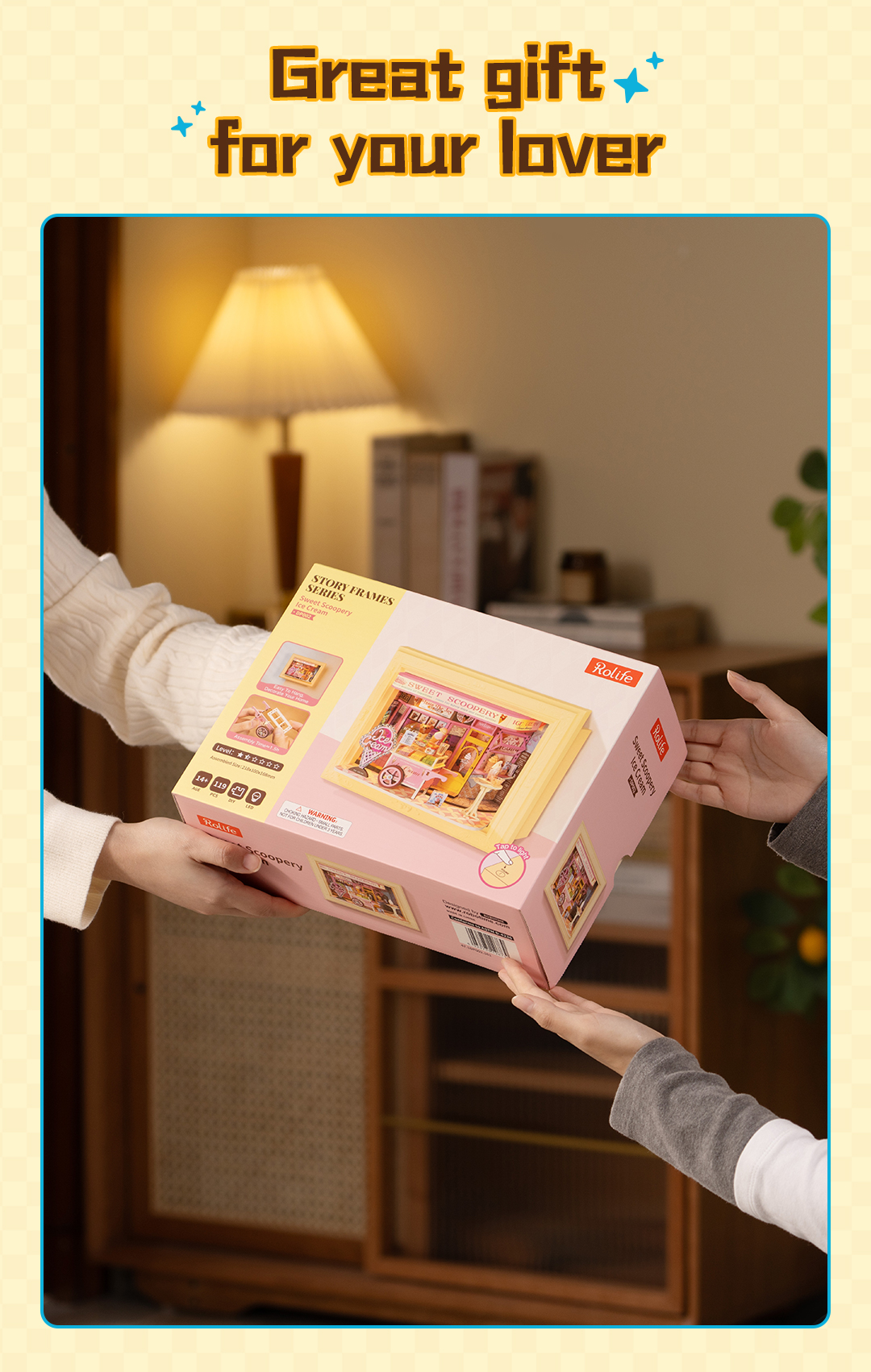 Rolife Sweet Scoopery Ice Cream 3D Wooden Puzzle DP002 – Rolife