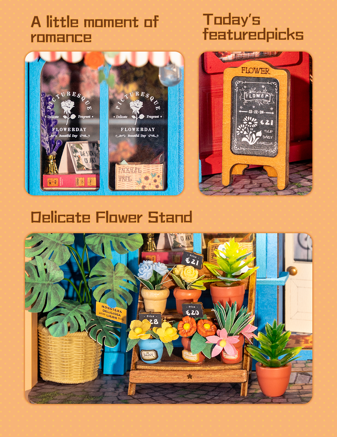 Rolife Daily Fresh Flower 3D Wooden Puzzle DP003 – Rolife
