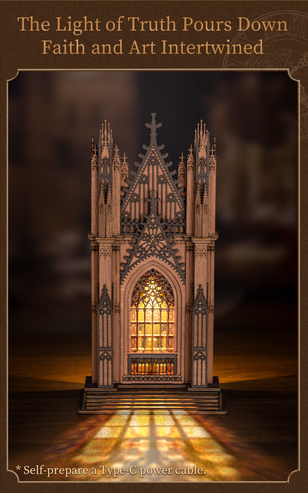 Rolife 3D Wooden Puzzle - Twin-Tower Cathedral TGA01