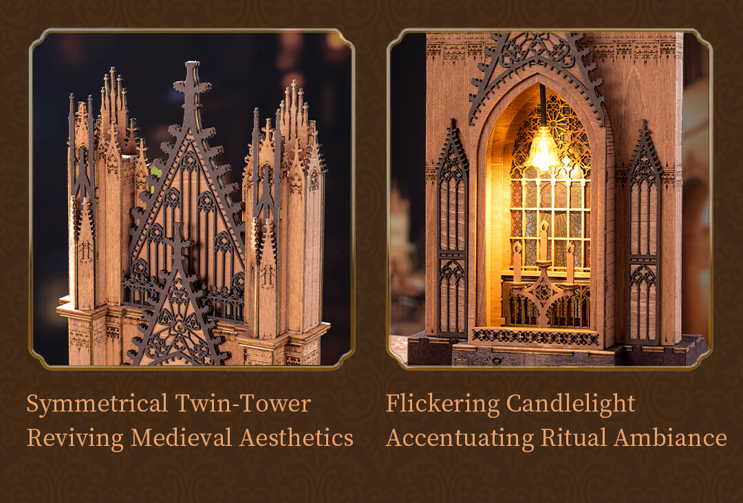 Rolife 3D Wooden Puzzle - Twin-Tower Cathedral TGA01