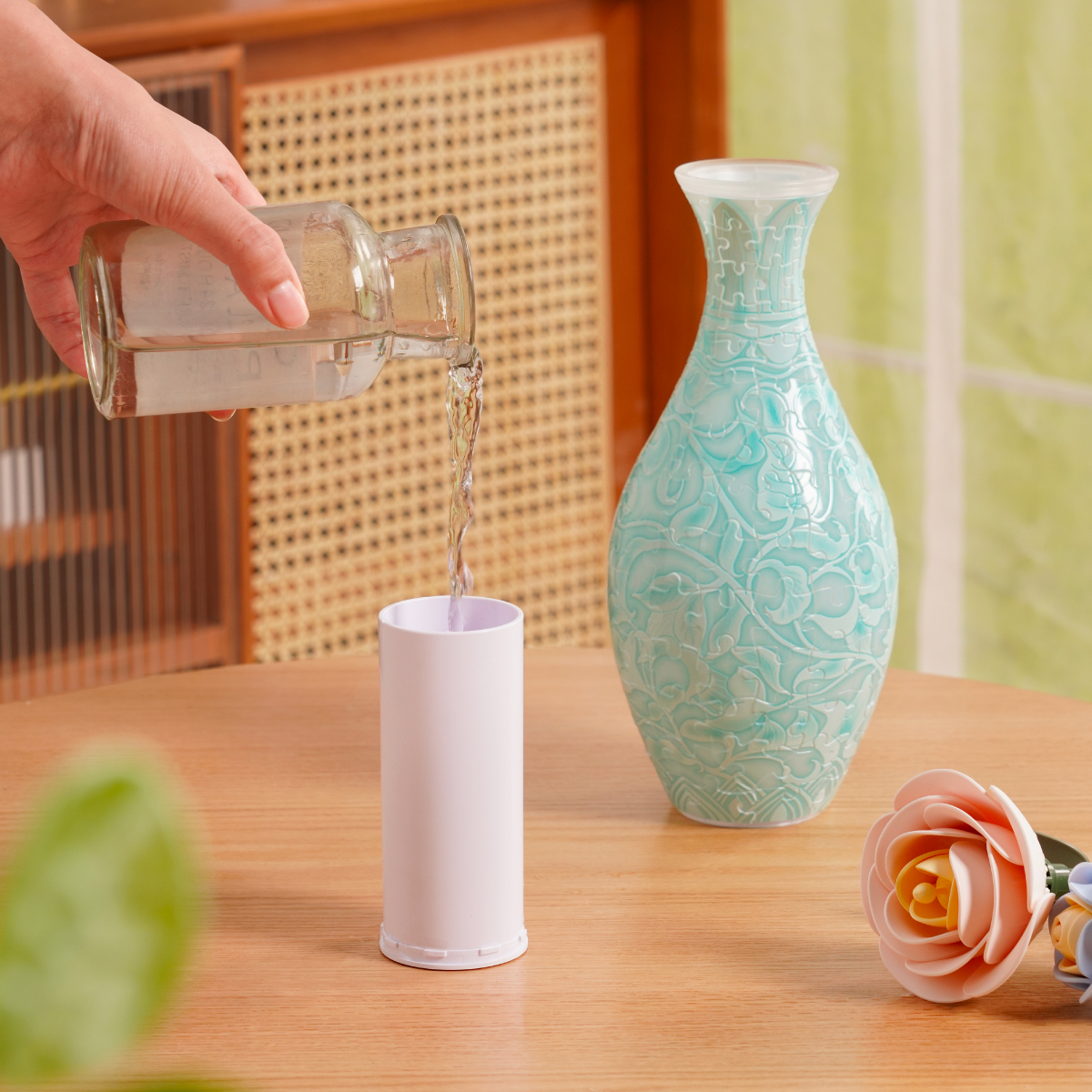 Puzzle Vase Summer Blossoms Emerald Garden VAS002