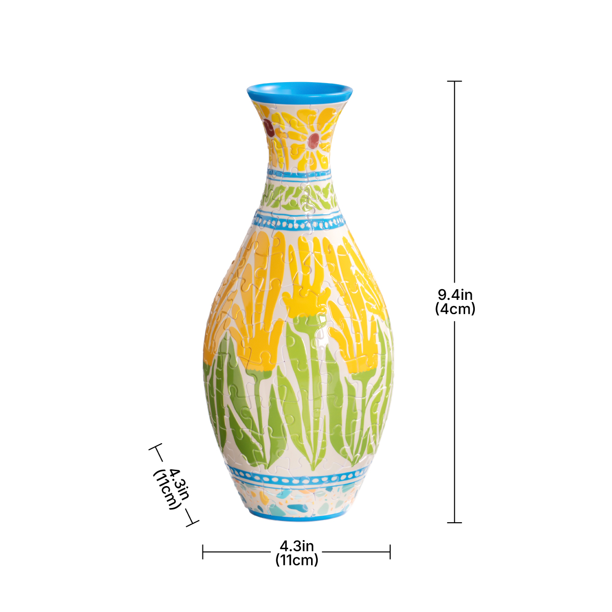 Puzzle Vase Summer Blossoms Sunset Mosaic VAS001