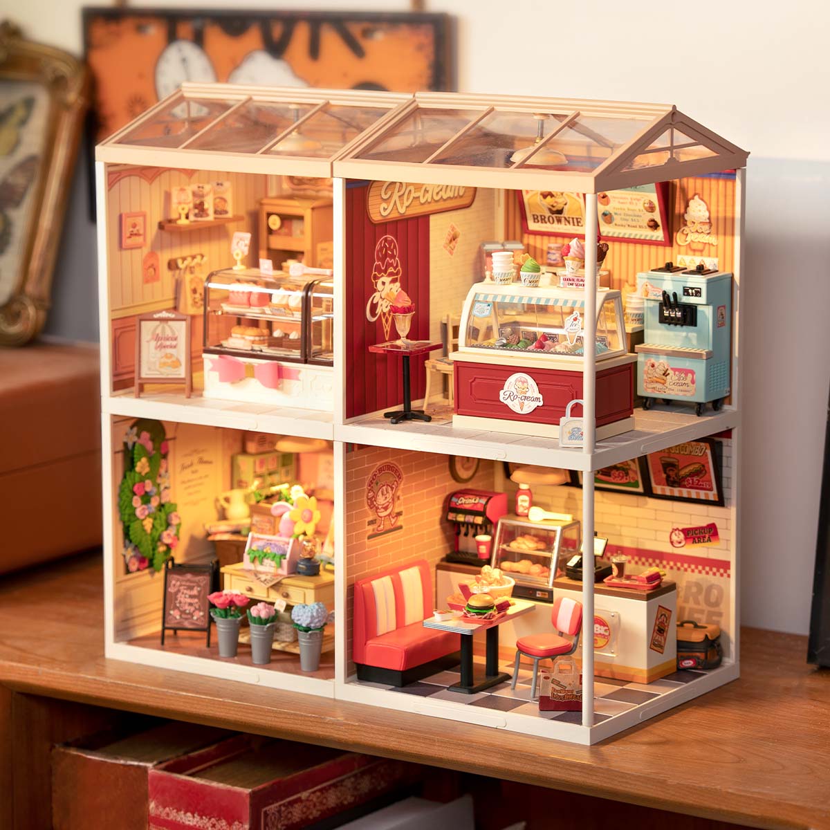 Rolife Super Creator Miniature House 4 in 1 Four Grid