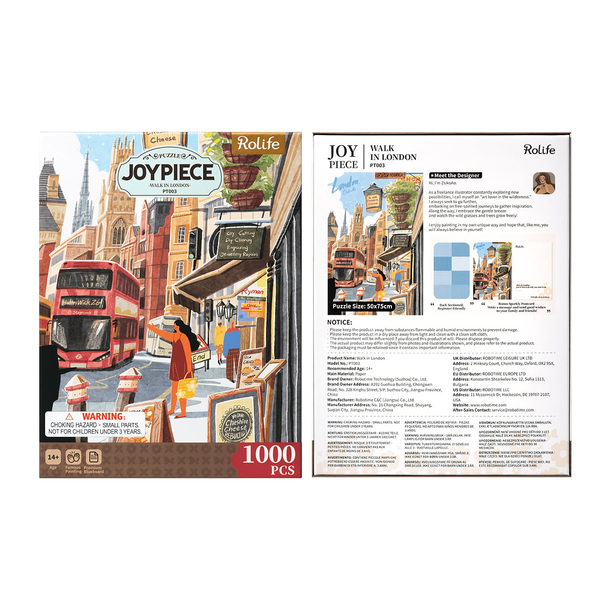 Rolife 1000 Piece Jigsaw Puzzle - Walk in London PT003