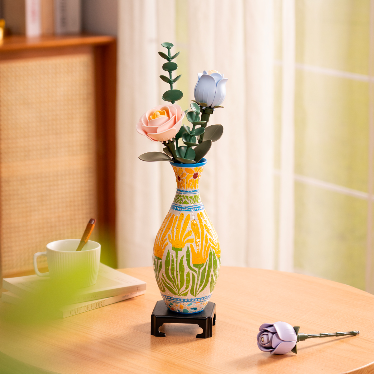 Puzzle Vase Summer Blossoms Sunset Mosaic VAS001