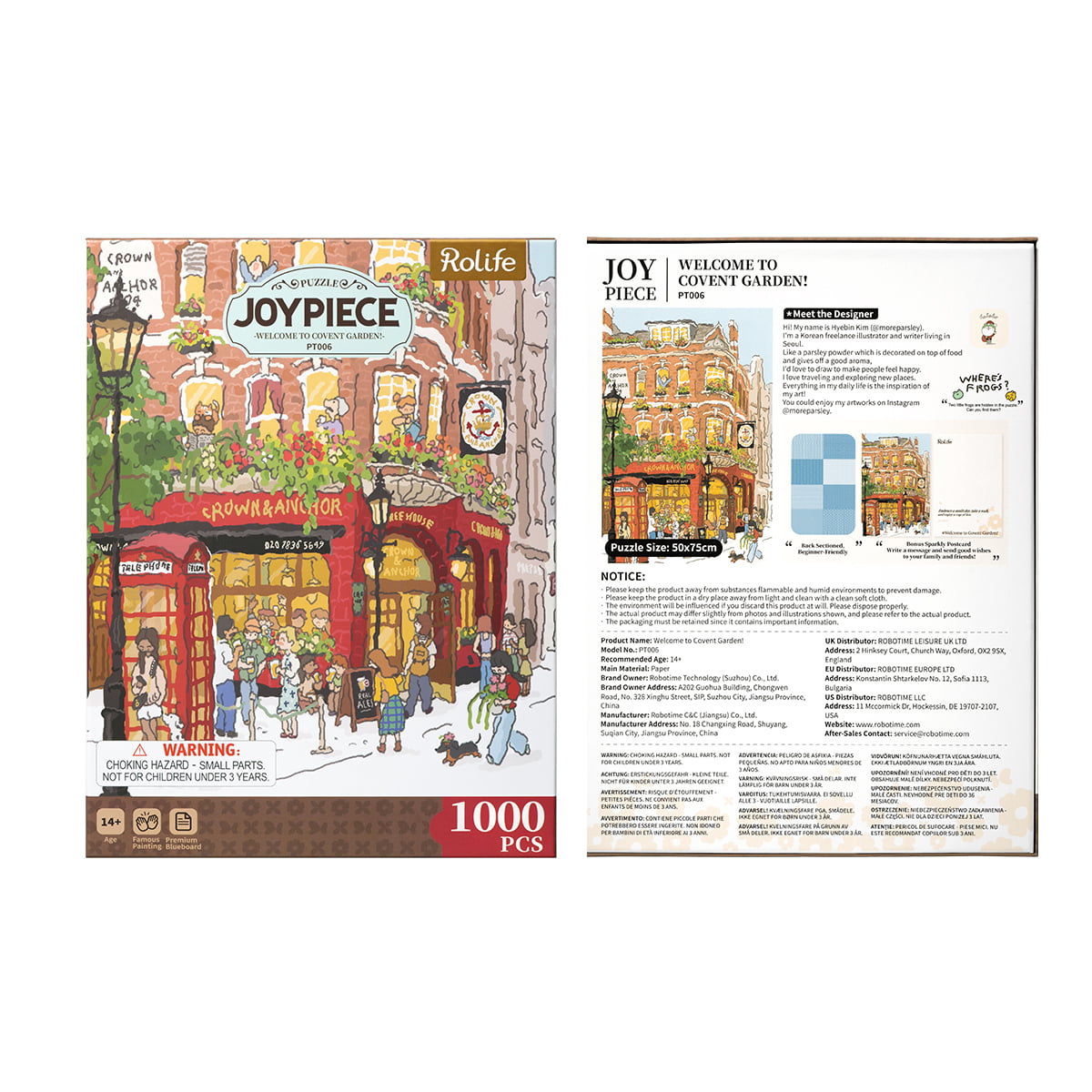 Rolife 1000 Piece Jigsaw Puzzle - Welcome to Covent Garden PT006