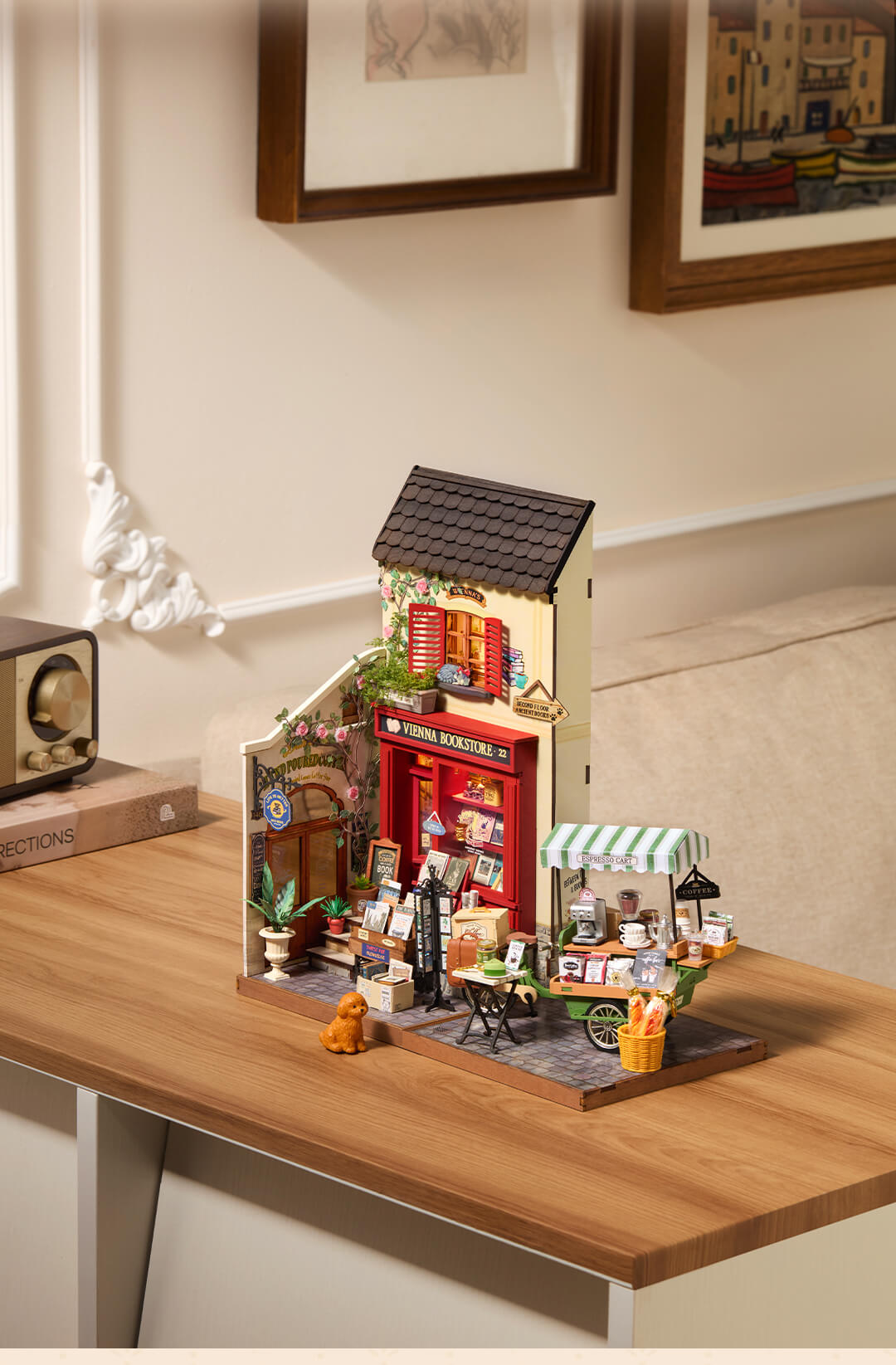 Rolife Aromatic Coffee Cart DIY Miniature House DG182