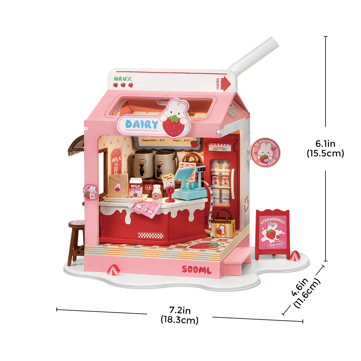 Rolife Tiendas de Cajas de Comida Kits de Casas en Miniatura