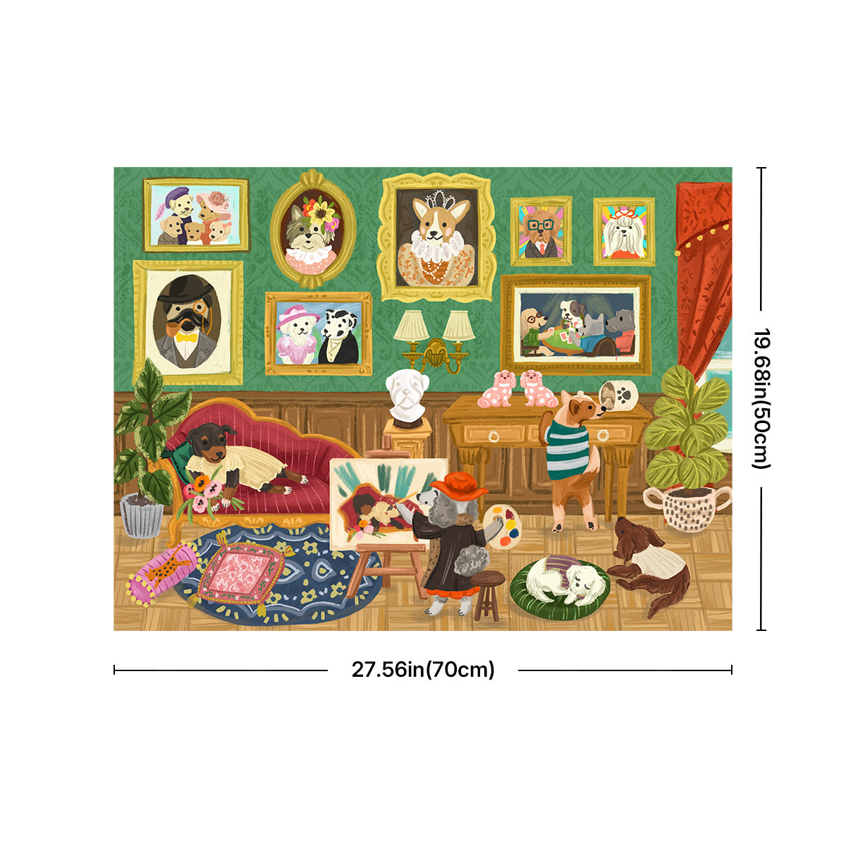 Rolife Doggie Art Gallery 1000 Piece Jigsaw Puzzle PT008