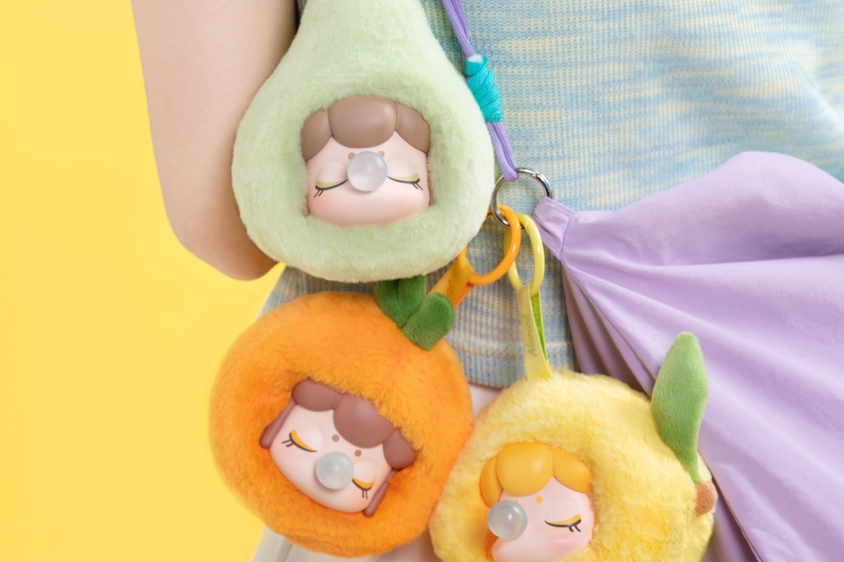 3 rolife nanci fruit mood plush pendant on the shoulder bag