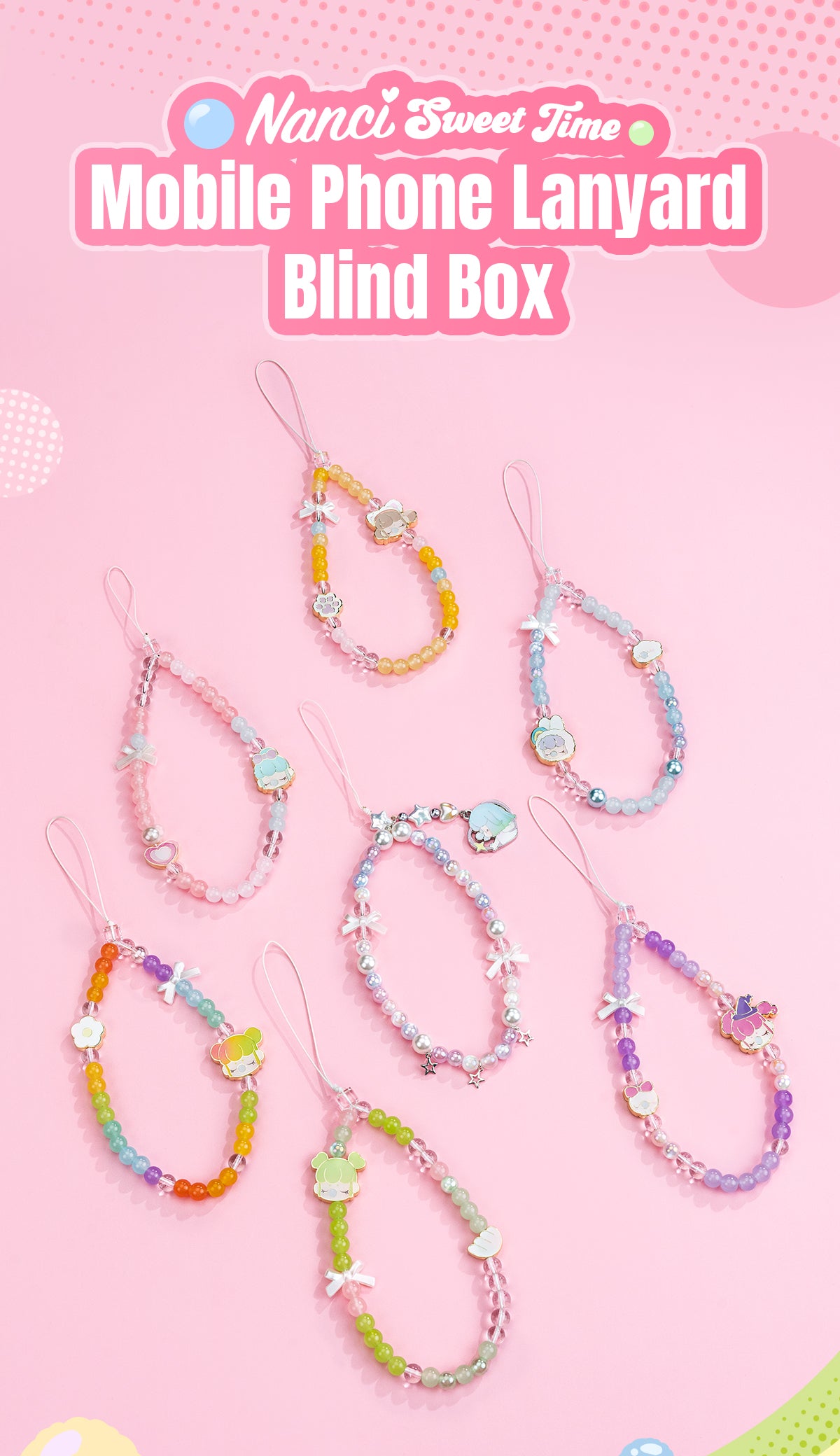 Nanci Sweet Time Beaded Phone Charm - 6 Regular + 1 Secret