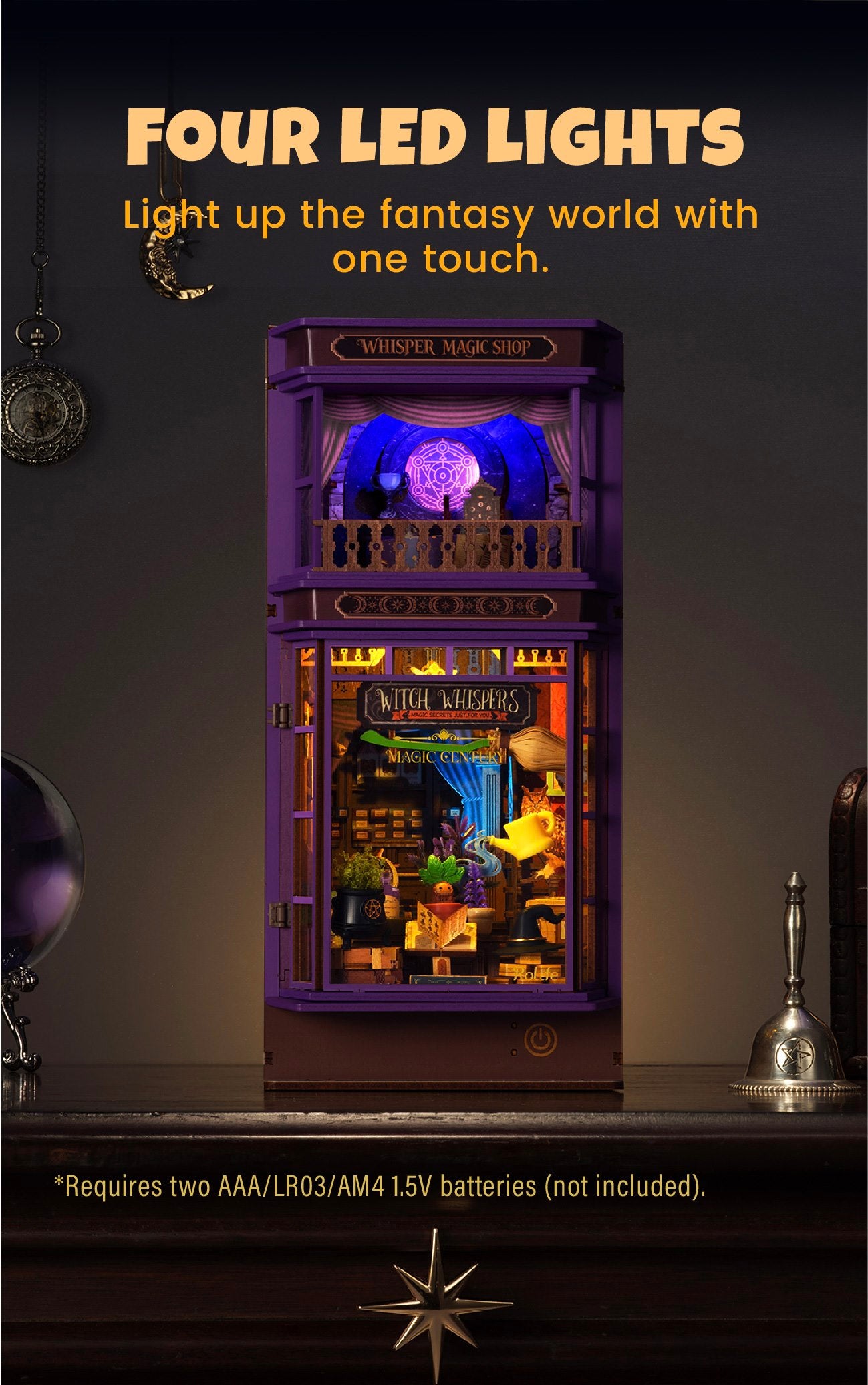 Whisper Magic Shop detail image showing Enchanting Gift: The witchy, magic-shop theme and dramatic purple palette make it a standout gift.